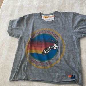 Grey logo aviator nation tee